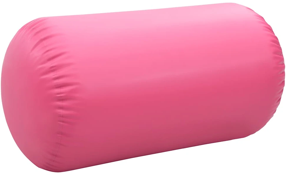 Gimnastikos ritinys su pompa, rožinis, 120x75cm, PVC