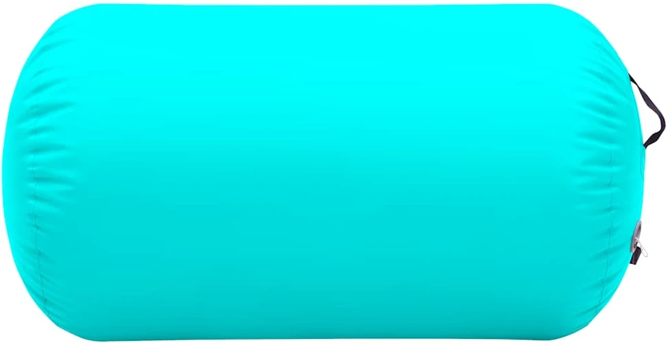 Gimnastikos ritinys su pompa, žalias, 100x60cm, PVC