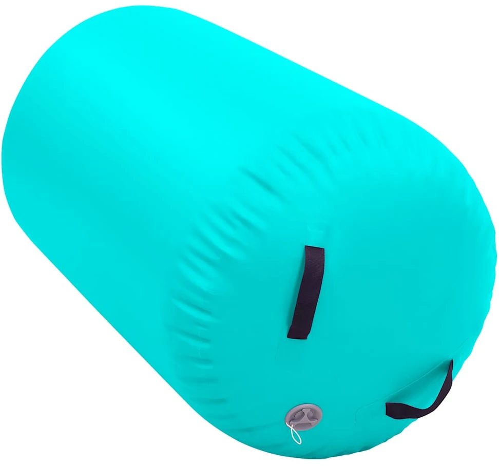 Gimnastikos ritinys su pompa, žalias, 100x60cm, PVC