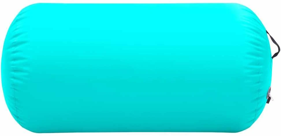 Gimnastikos ritinys su pompa, žalias, 120x75cm, PVC