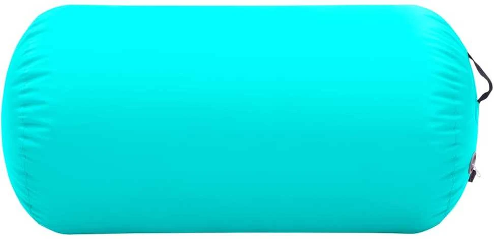 Gimnastikos ritinys su pompa, žalias, 120x75cm, PVC
