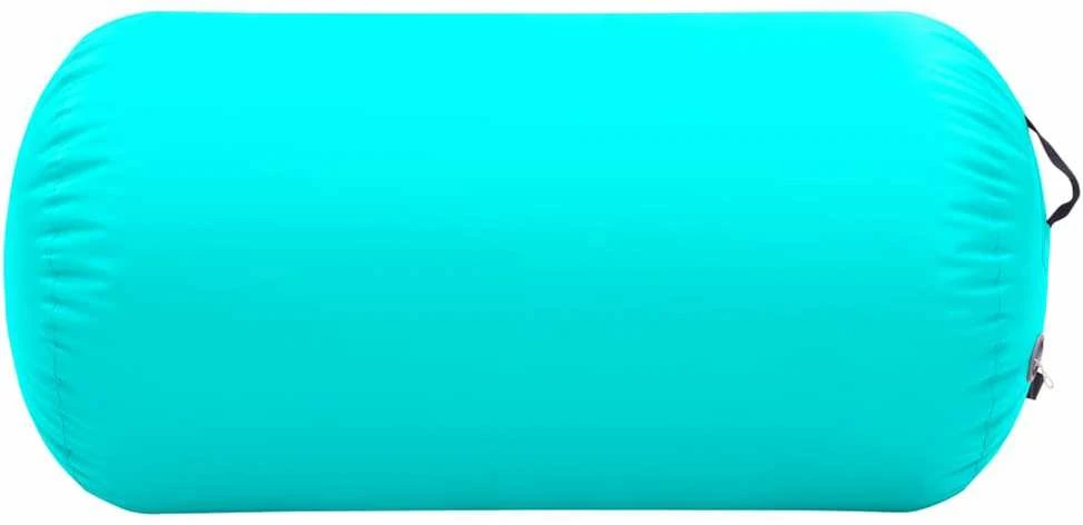 Gimnastikos ritinys su pompa, žalias, 120x90cm, PVC