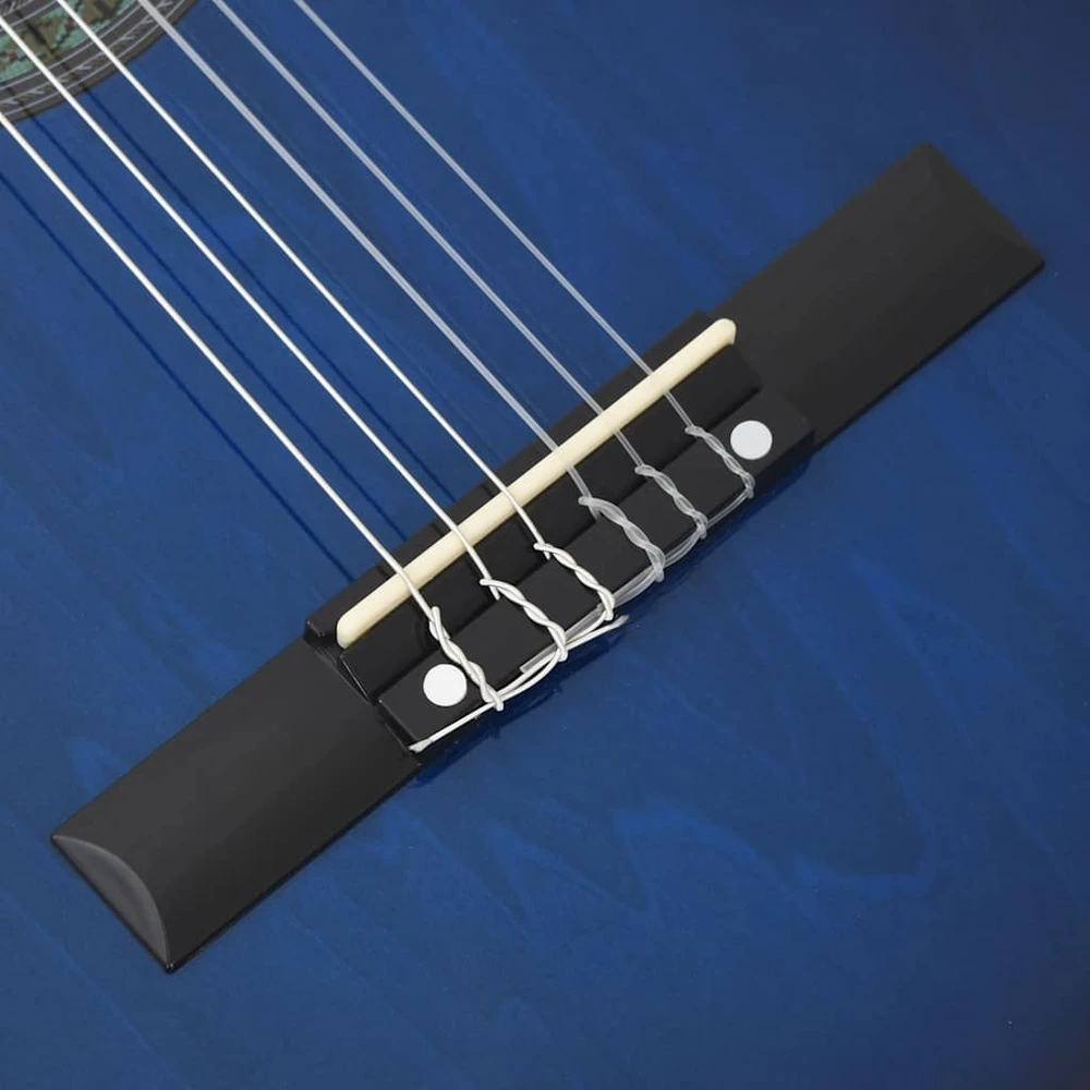 Gitaros rinkinys su ekvalaizeriu, 12 dalių, mėlynas, 6 stygos