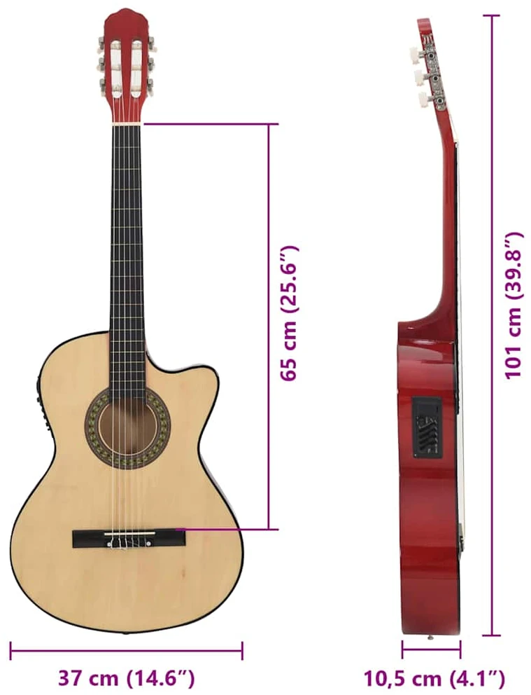 Gitaros rinkinys su ekvalaizeriu, 12 dalių, 6 stygos