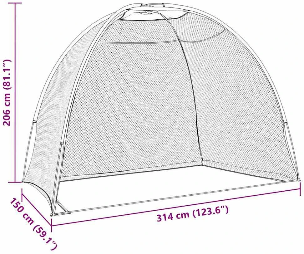 Golfas mokymo priemonė Juoda 314 x 150 x 206 cm Poliesteris