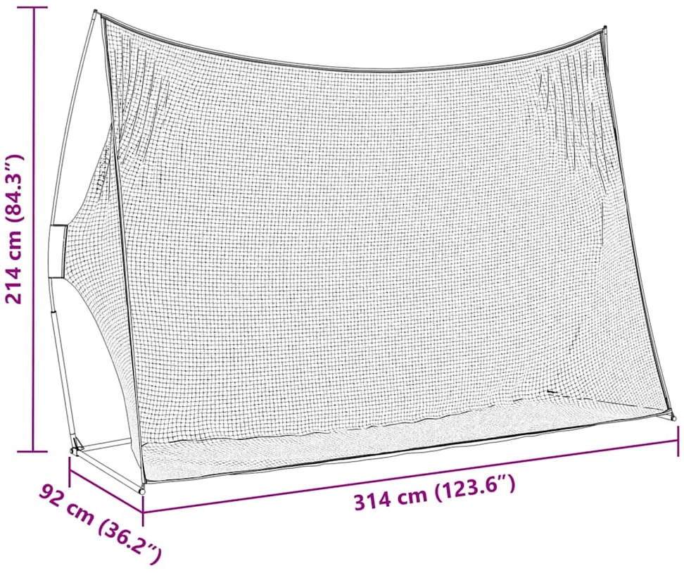 Golfas mokymo priemonė Juoda 314 x 92 x 214 cm Poliesteris