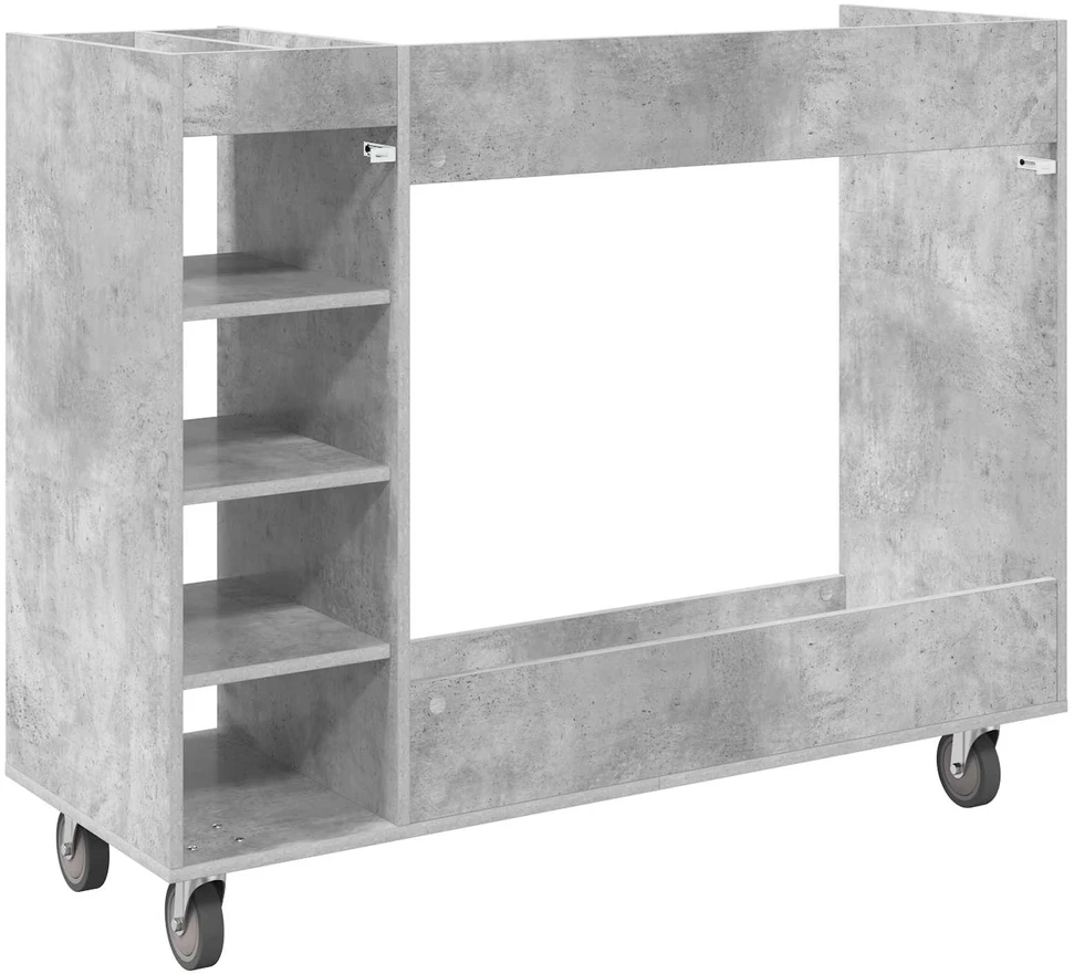 Golfo spinta su ratu Paprastas Betono pilka 120 x 45 x 98 cm