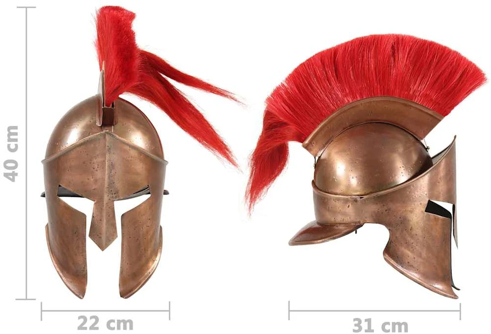 Graikijos kario šalmas, vario, plienas, antikvarinė kopija