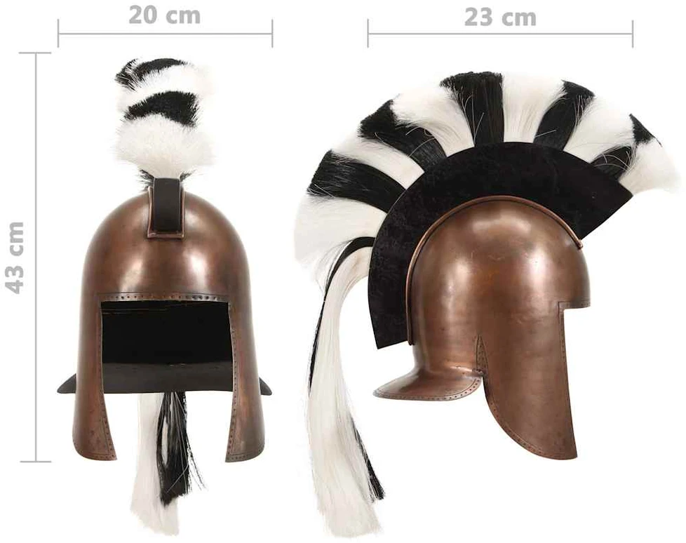 Graikijos kario šalmas, vario, plienas, antikvarinė kopija