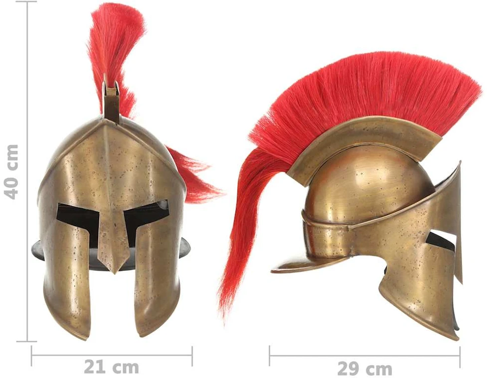 Graikijos kario šalmas, žalvario, plienas, antikvarinė kopija