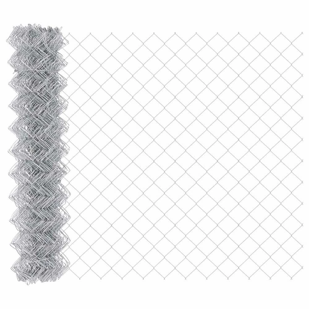 Grandinės ryšio tvora 10 x 1 m Galvanizuotas plienas Sidabrinė