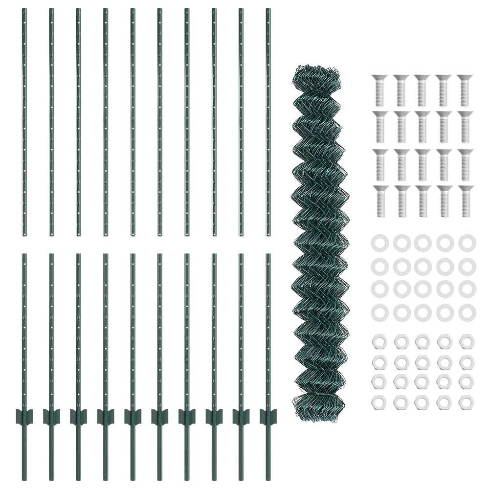 Grandininės tvoros su stulpeliu 10 x 1,6 m PVC dengtas plienas