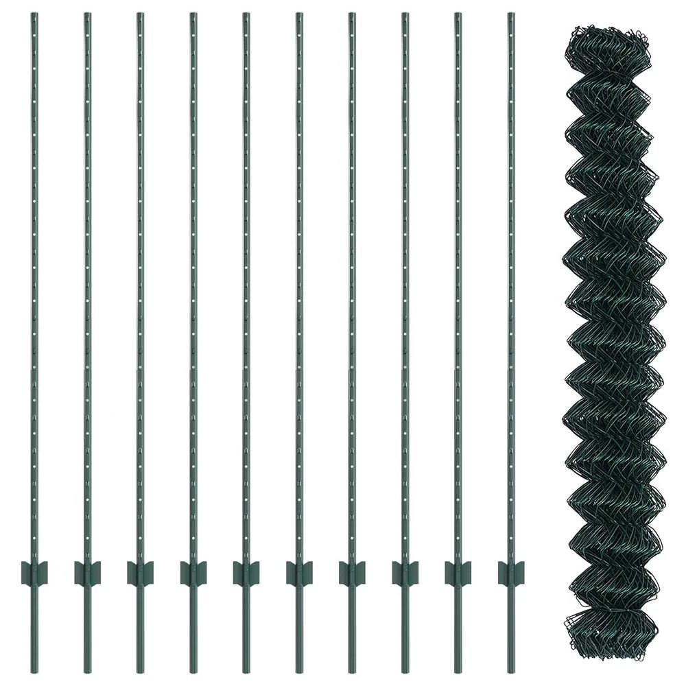 Grandininės tvoros su stulpeliu 10 x 1,6 m PVC dengtas plienas