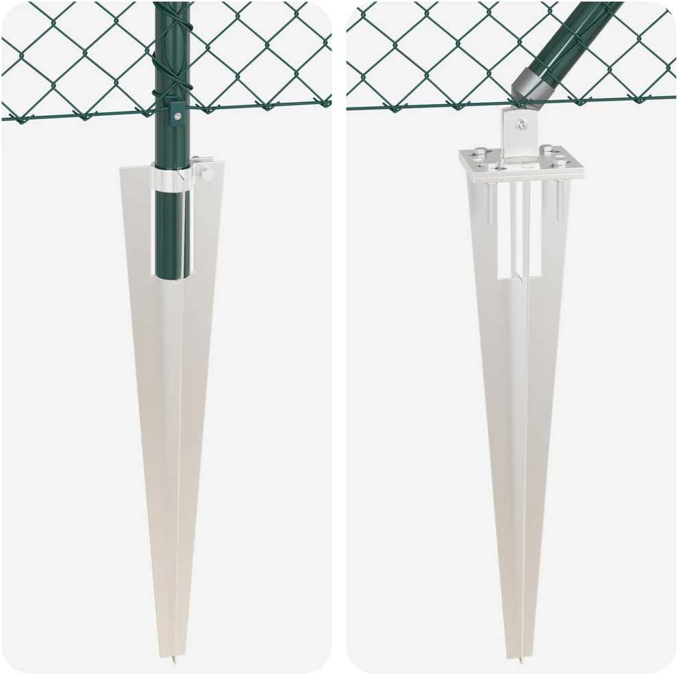Grandininė tvora su smaigaliais 10 x 1,2 m PVC dengtas plienas