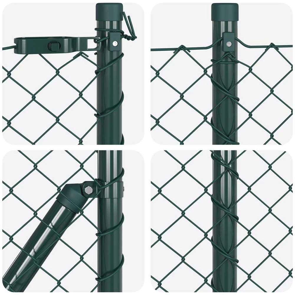 Grandininė tvora su smaigaliais 25 x 0,4 m PVC dengtas plienas