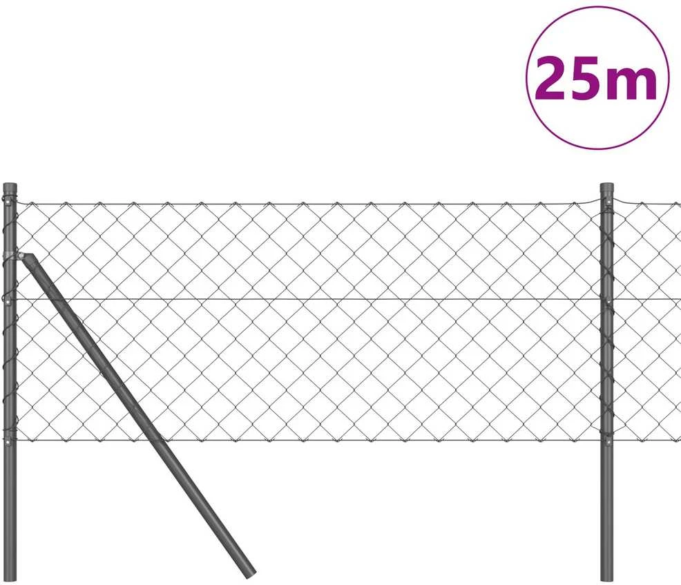 Grandinės tvoros tvirtinimas 25 x 0,4 m PVC dengtas plienas