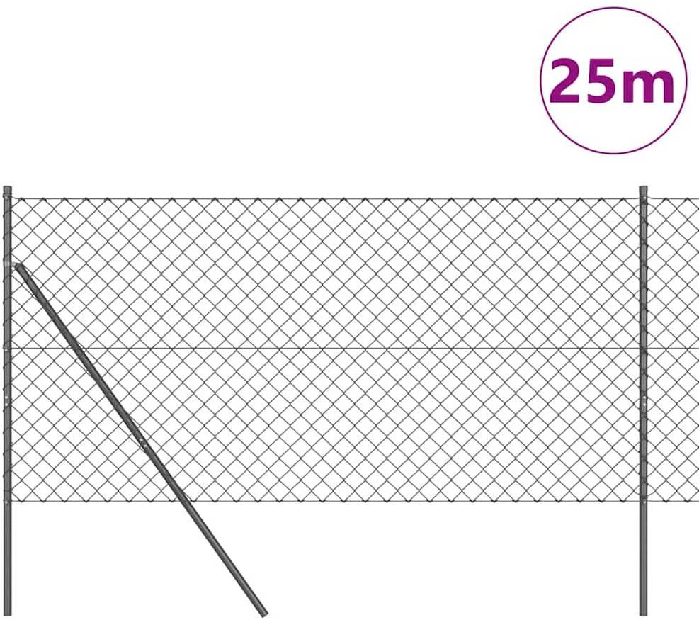 Grandinės tvoros tvirtinimas 25 x 1,4 m PVC dengtas plienas