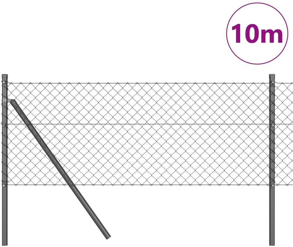 Grandinės tvoros tvirtinimas 10 x 0,8 m PVC dengtas plienas