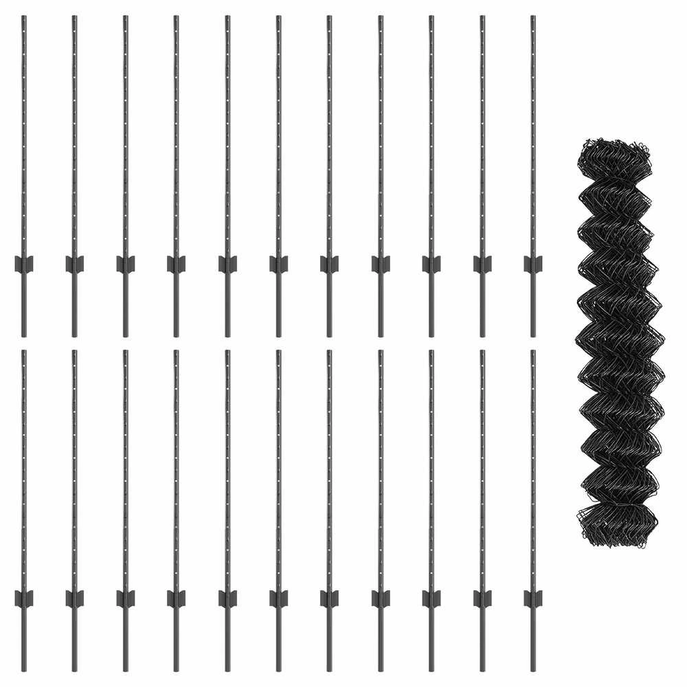 Grandininės tvoros su stulpeliu 25 x 1 m PVC dengtas plienas