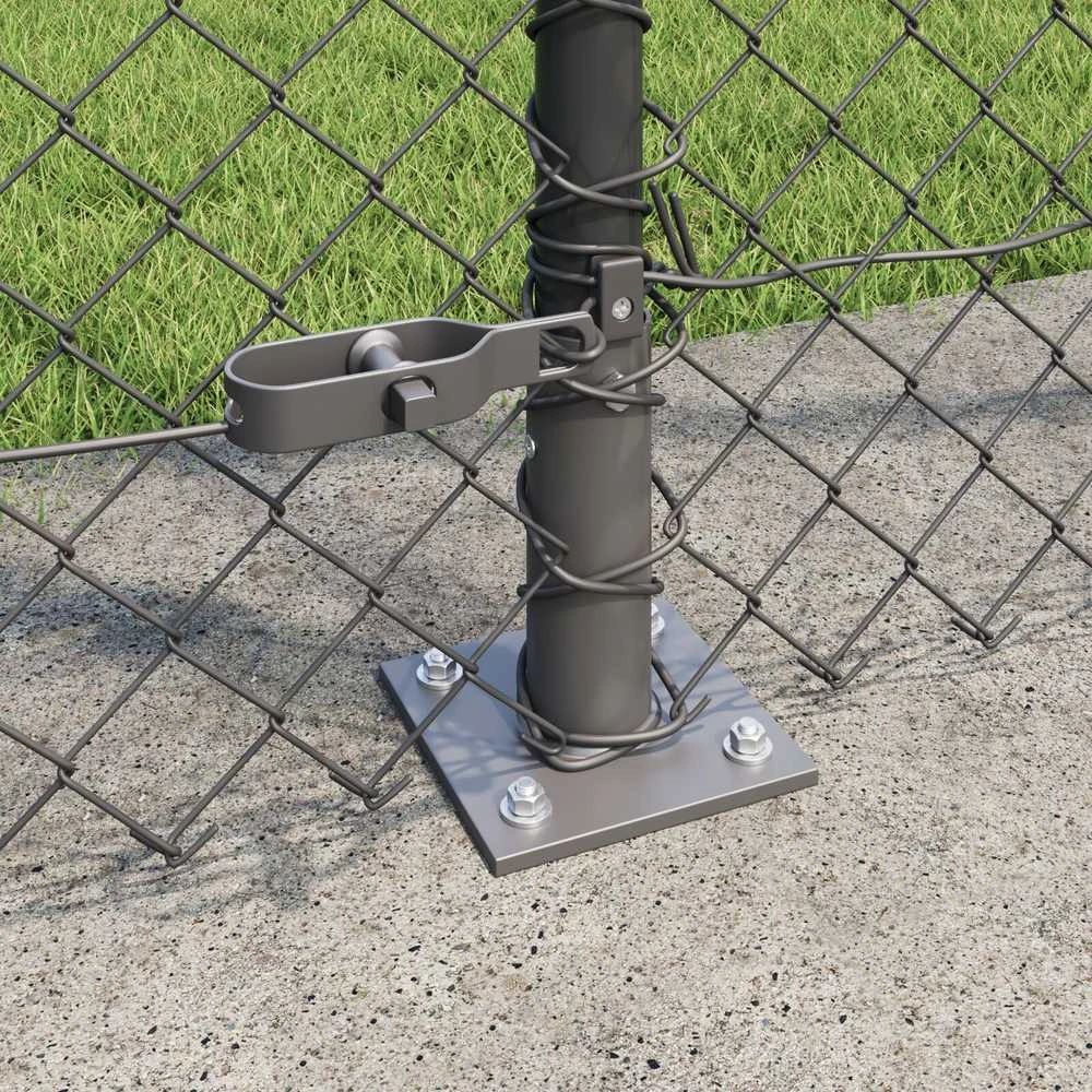 Grandininė tvora su betono baze 10 x 1,4 m PVC dengtas plienas