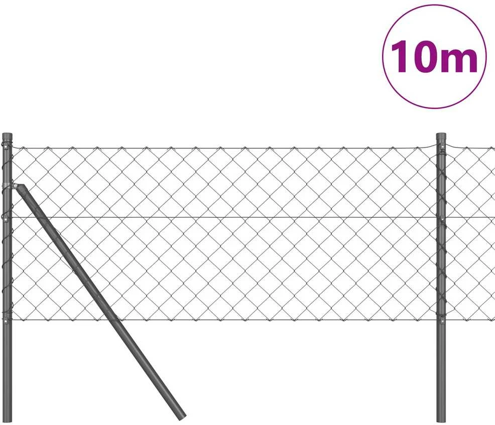 Grandinės tvoros tvirtinimas 10 x 0,8 m PVC dengtas plienas
