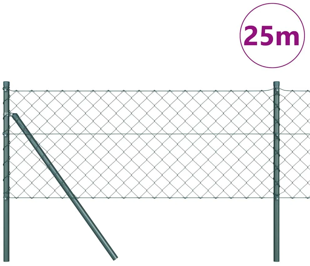 Grandinės tvoros tvirtinimas 25 x 0,6 m PVC dengtas plienas