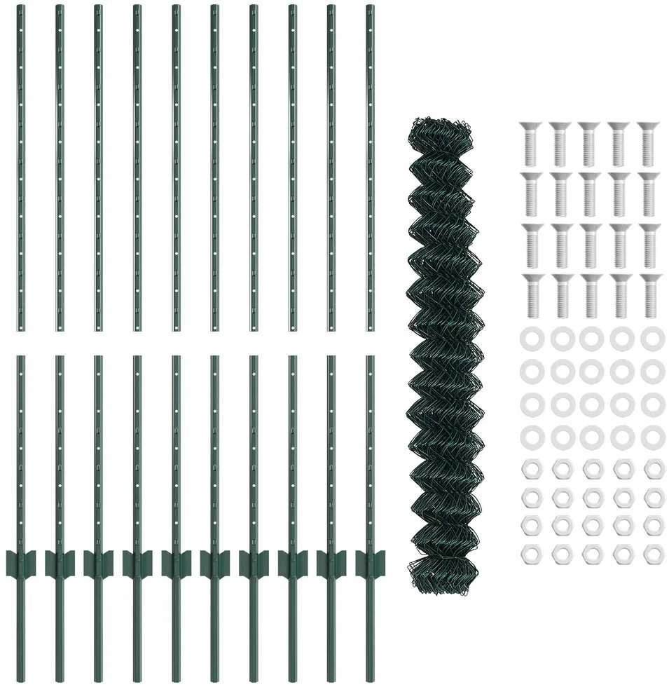 Grandininės tvoros su stulpeliu 10 x 1,2 m PVC dengtas plienas