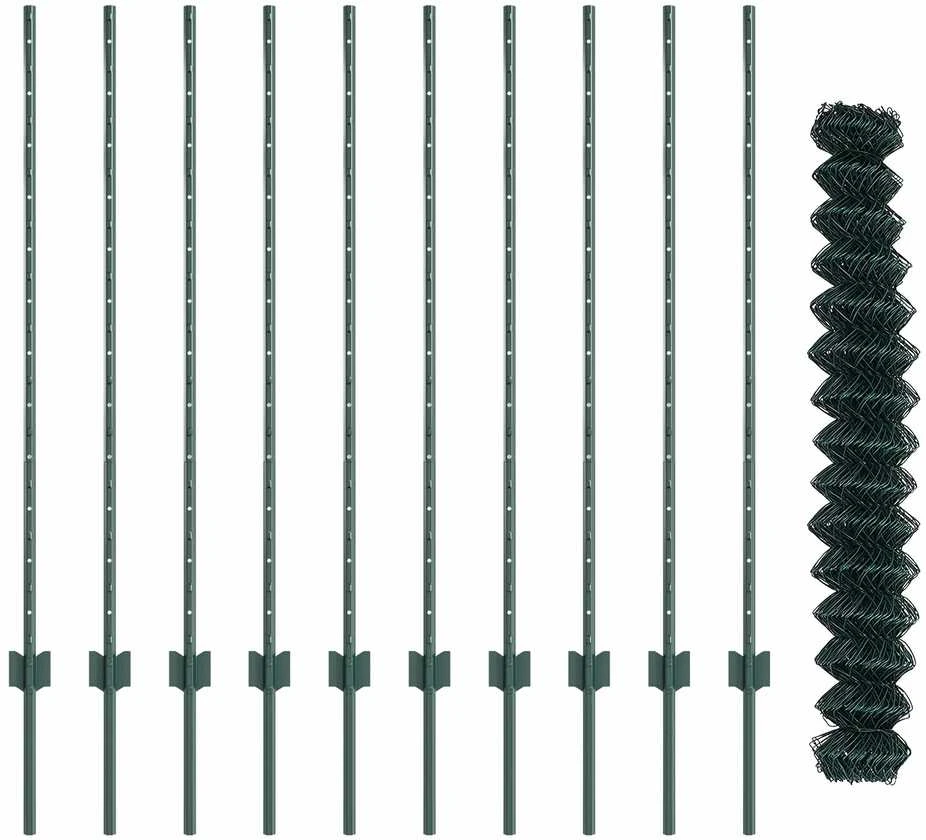 Grandininės tvoros su stulpeliu 10 x 1,2 m PVC dengtas plienas