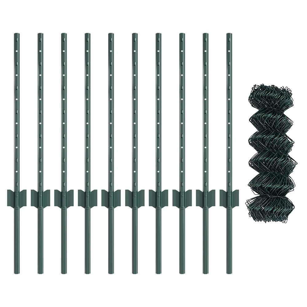 Grandininės tvoros su stulpeliu 10 x 0,6 m PVC dengtas plienas
