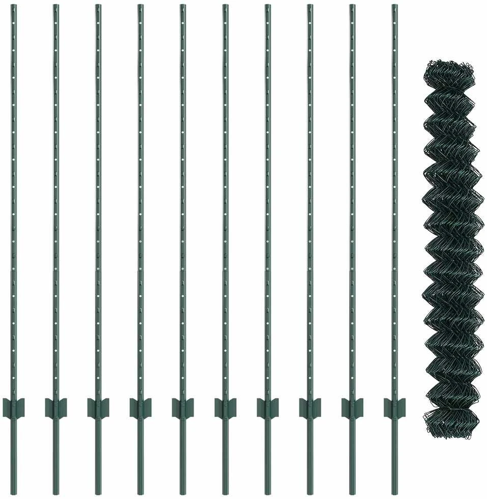 Grandininės tvoros su stulpeliu 10 x 1,4 m PVC dengtas plienas