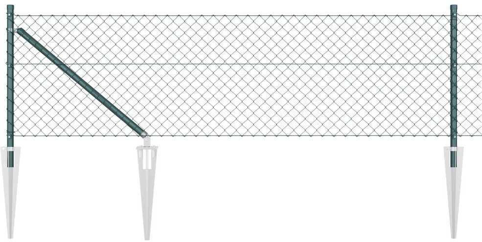 Grandininė tvora su smaigaliais 25 x 0,4 m PVC dengtas plienas