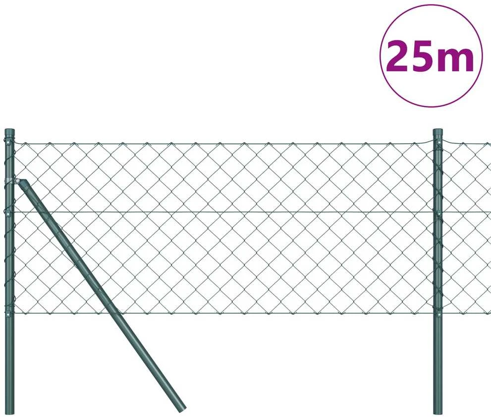 Grandinės tvoros tvirtinimas 25 x 0,6 m PVC dengtas plienas
