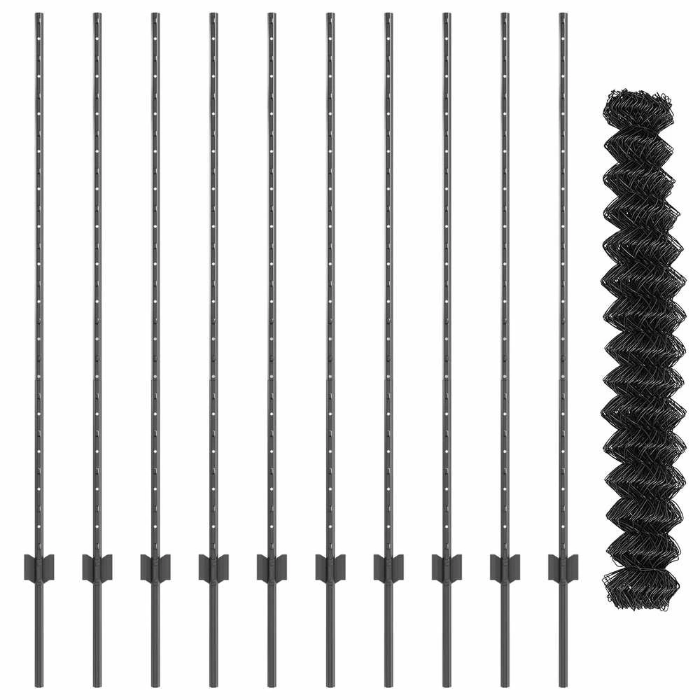 Grandininės tvoros su stulpeliu 10 x 1,4 m PVC dengtas plienas
