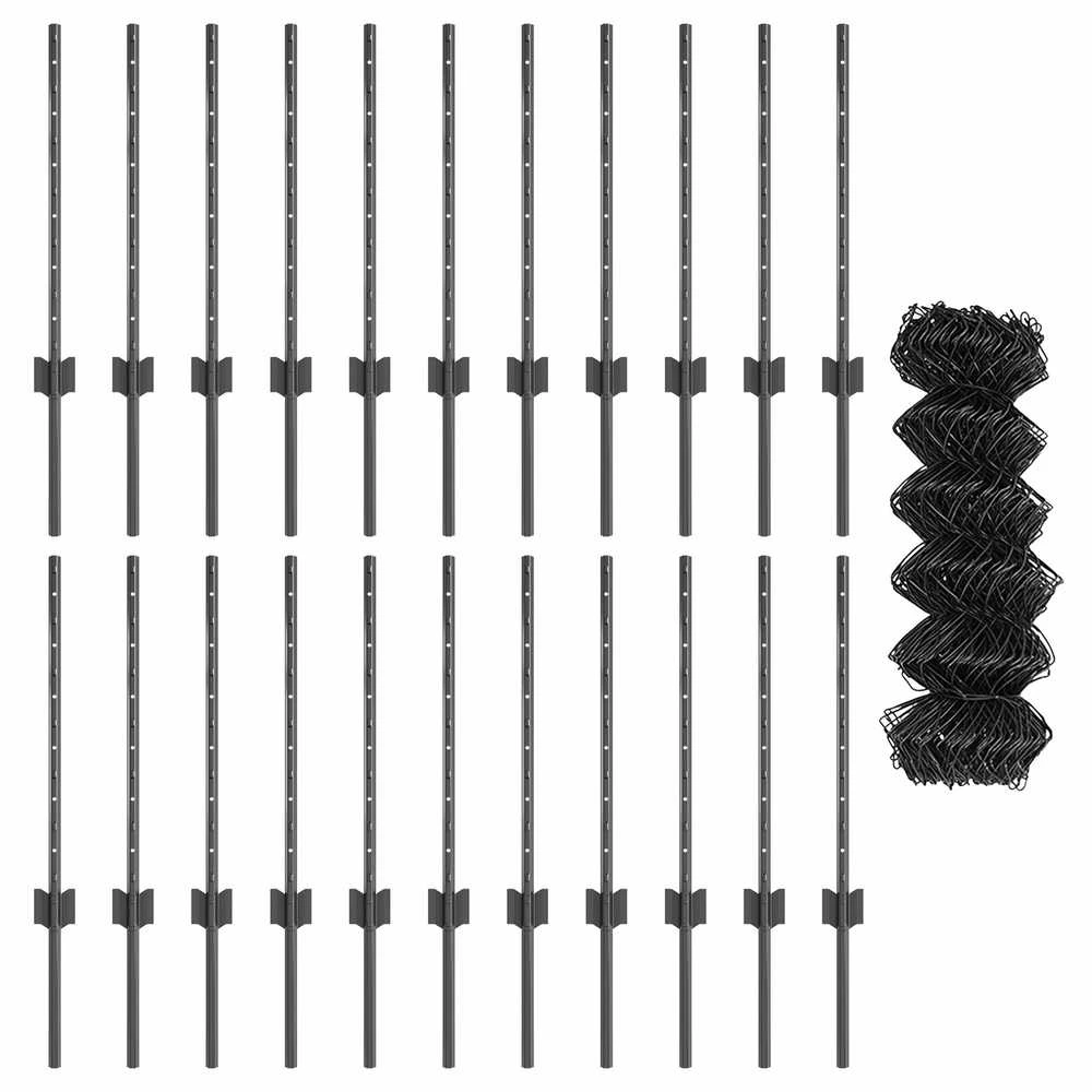 Grandininės tvoros su stulpeliu 25 x 0,6 m PVC dengtas plienas