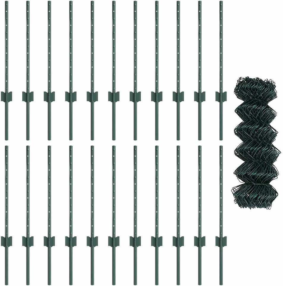Grandininės tvoros su stulpeliu 25 x 0,6 m PVC dengtas plienas