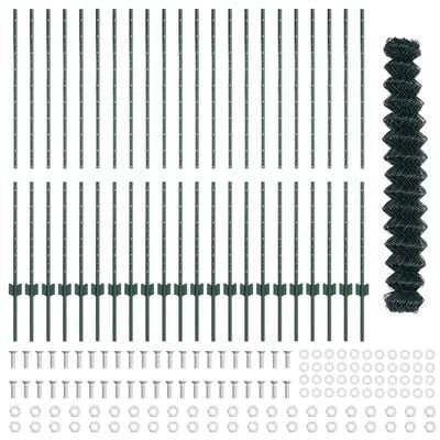 Grandininės tvoros su stulpeliu 25 x 1,4 m PVC dengtas plienas
