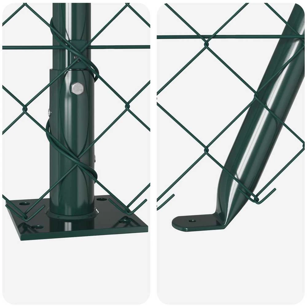 Grandininė tvora su betono baze 10 x 1,6 m PVC dengtas plienas