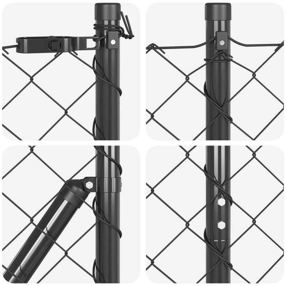 Grandininė tvora su smaigaliais 10 x 1,5 m PVC dengtas plienas