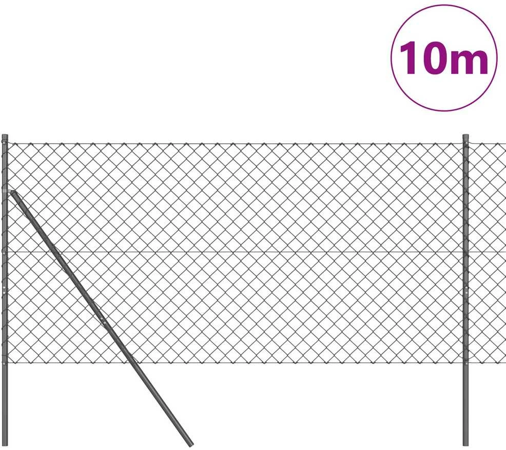 Grandinės tvoros tvirtinimas 10 x 1,2 m PVC dengtas plienas