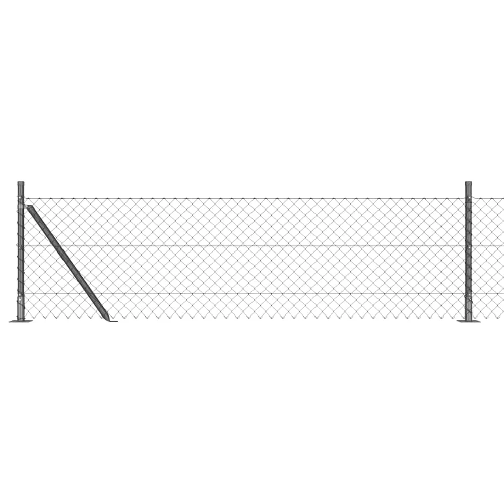 Grandininė tvora su betono baze 25 x 0,6 m PVC dengtas plienas