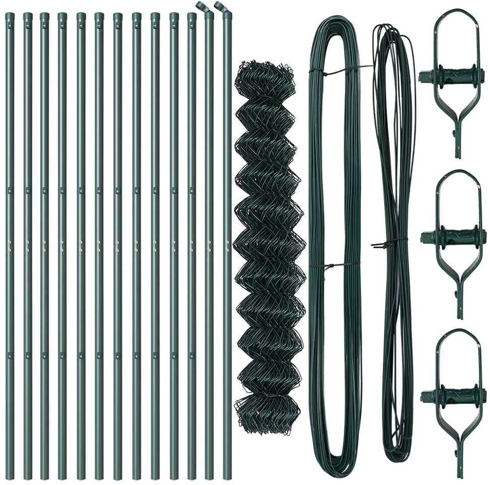Grandinės tvoros tvirtinimas 1 x 25 m PVC dengtas plienas Žalia