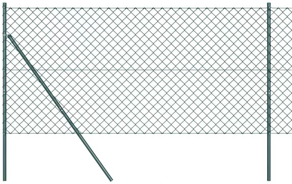 Grandinės tvoros tvirtinimas 1 x 25 m PVC dengtas plienas Žalia