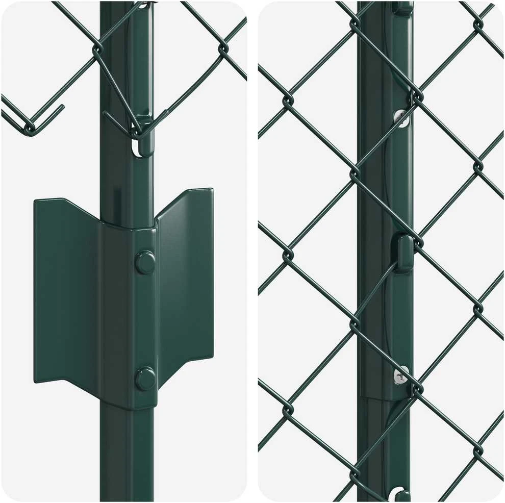 Grandininės tvoros su stulpeliu 10 x 1 m PVC dengtas plienas