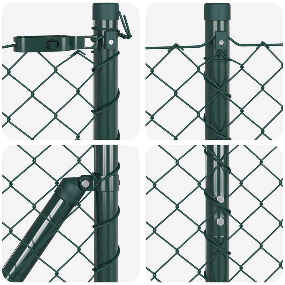Grandinės tvoros tvirtinimas 25 x 1 m PVC dengtas plienas Žalia