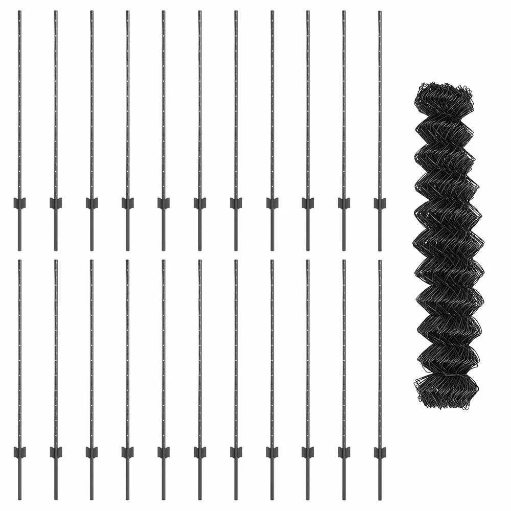 Grandininės tvoros su stulpeliu 25 x 1,2 m PVC dengtas plienas