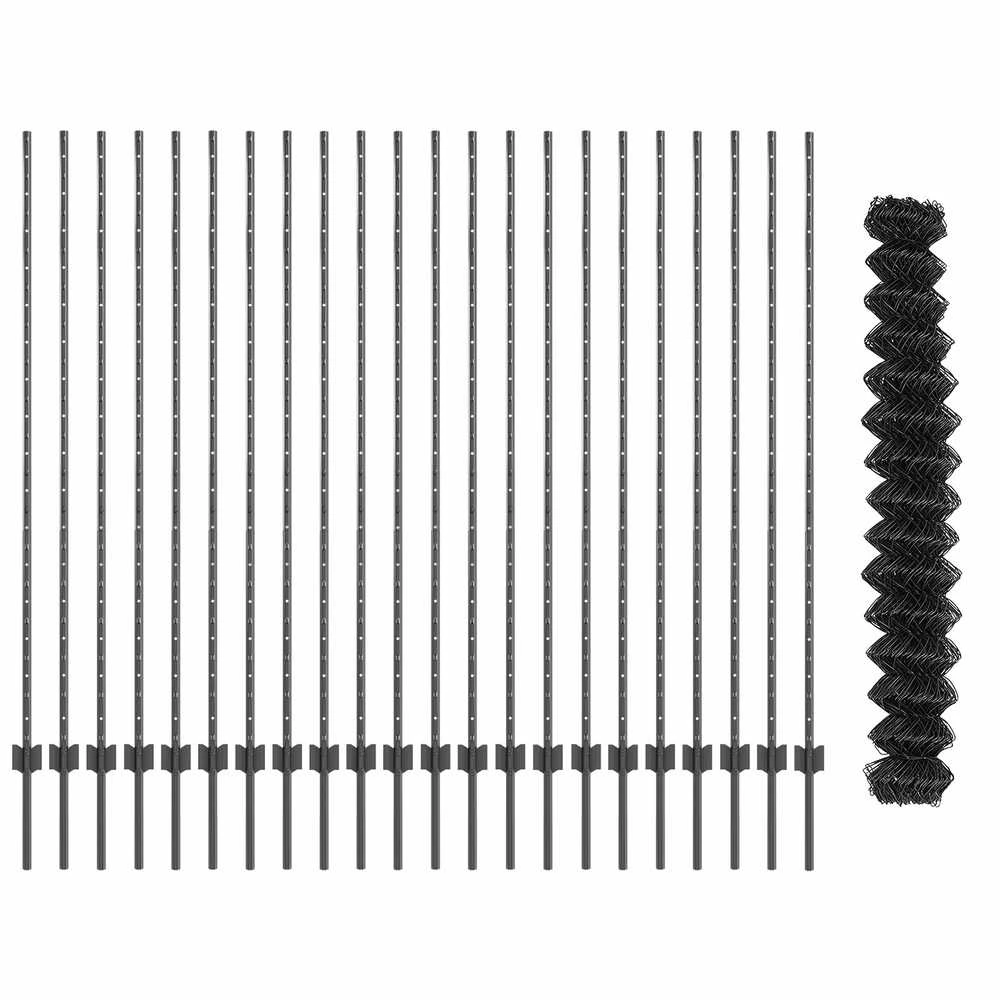 Grandininės tvoros su stulpeliu 25 x 1,5 m Pilka Tinklelis