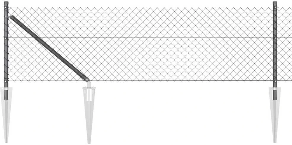 Grandininė tvora su smaigaliais 10 x 0,4 m PVC dengtas plienas