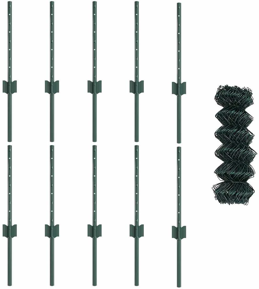 Grandininės tvoros su stulpeliu 10 x 0,4 m PVC dengtas plienas
