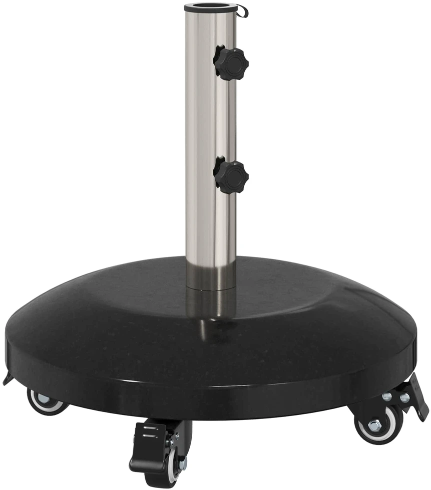 Granito skėtis su ratukais 40-50 mm stulpui 29 kg Juoda