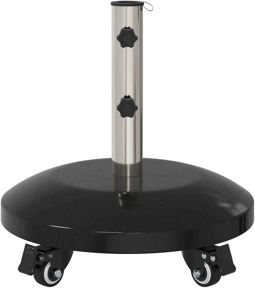 Granito skėtis su ratukais 40-50 mm stulpui 29 kg Juoda